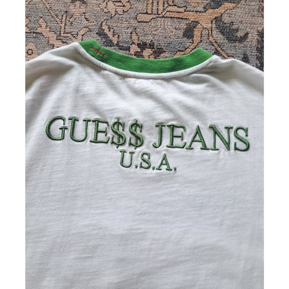 Guess x A$AP Rocky Originals Ringer Collab Embroidered ASAP Tee Size L Large - Picture 5 of 5